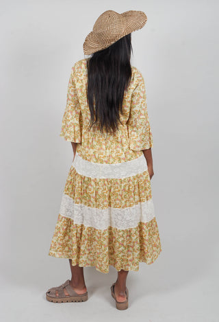 Lined A Line Dress in Floral Gisele Print