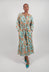 Long Sleeve Joana Dress with Blue Floral Print