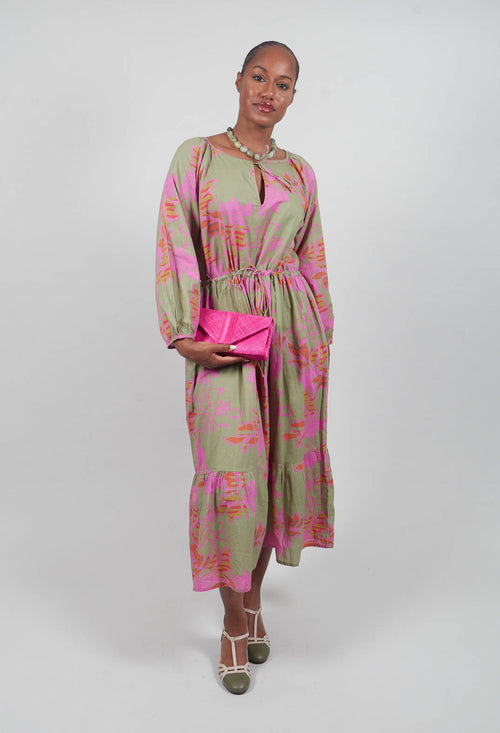 Long Sleeve Mamasita Dress with Pink Floral Print