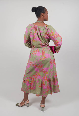 Long Sleeve Mamasita Dress with Pink Floral Print