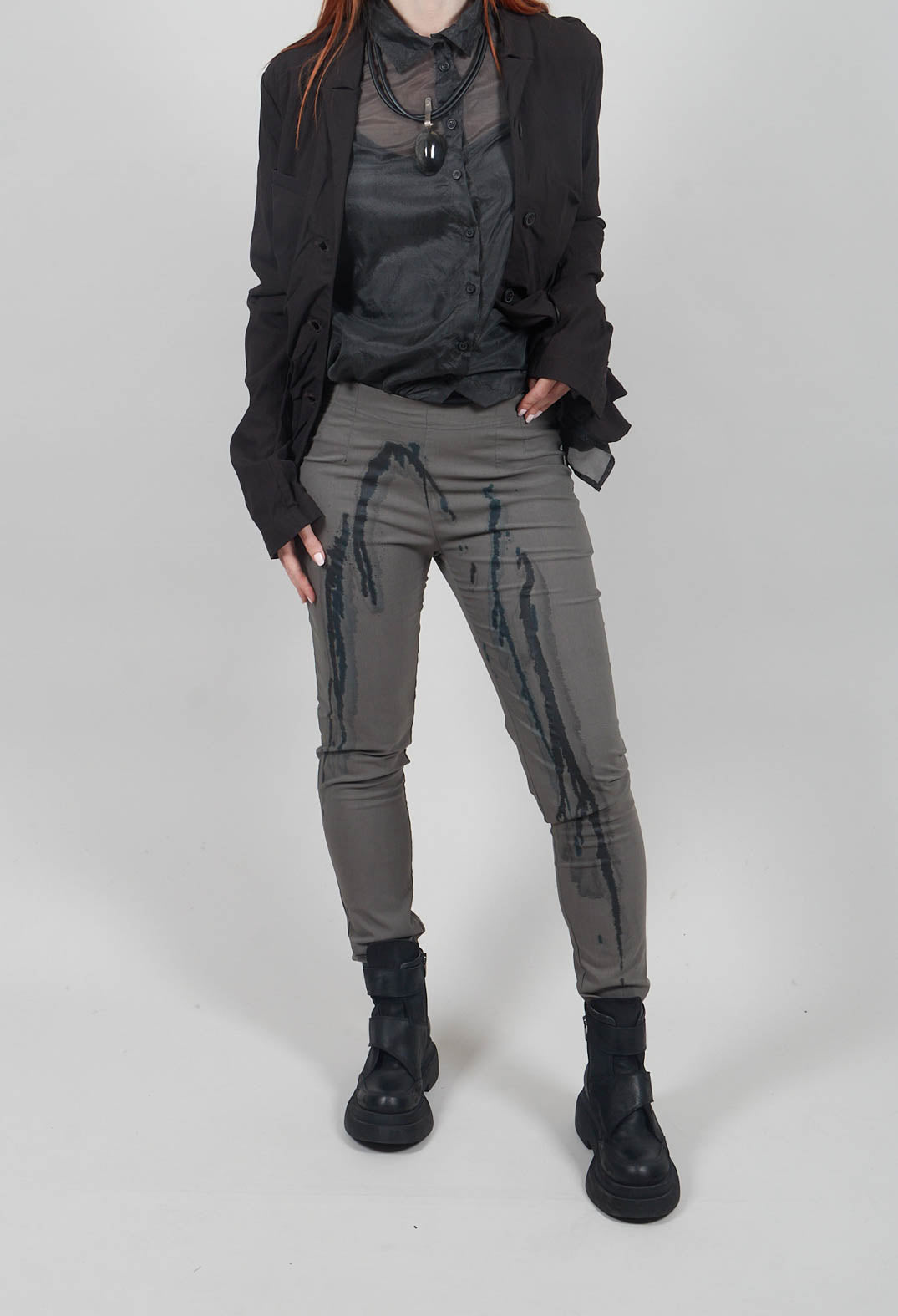 Slim Fit Trousers in Kobalt Paint