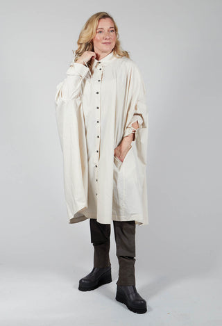 Oversized Batwing Shirt in Ivory