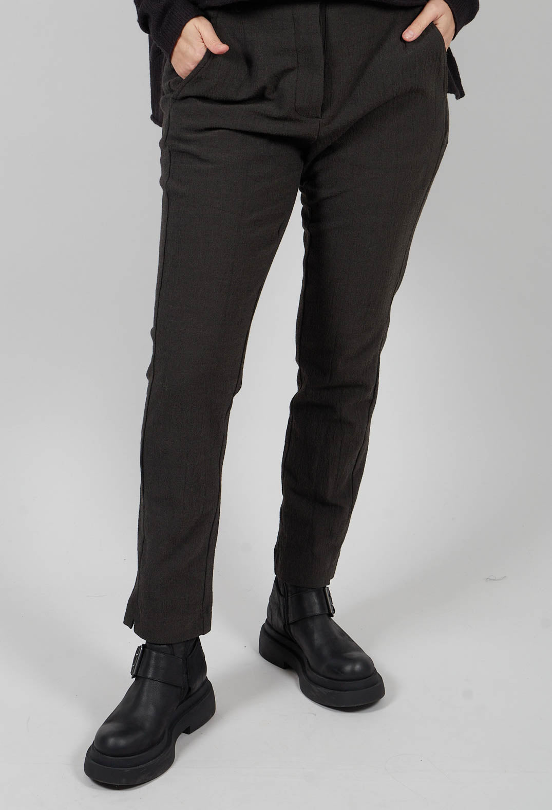 Tailored Slim Leg Trousers in Teal