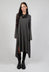 Long Sleeve Dress with Front Splits in Grey
