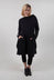 Long Sleeve Dress with Boat Neck in Black