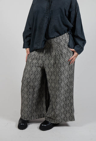 Kaleido Elastic Palazzo Pant