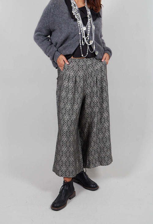 Kaleido Elastic Palazzo Pant