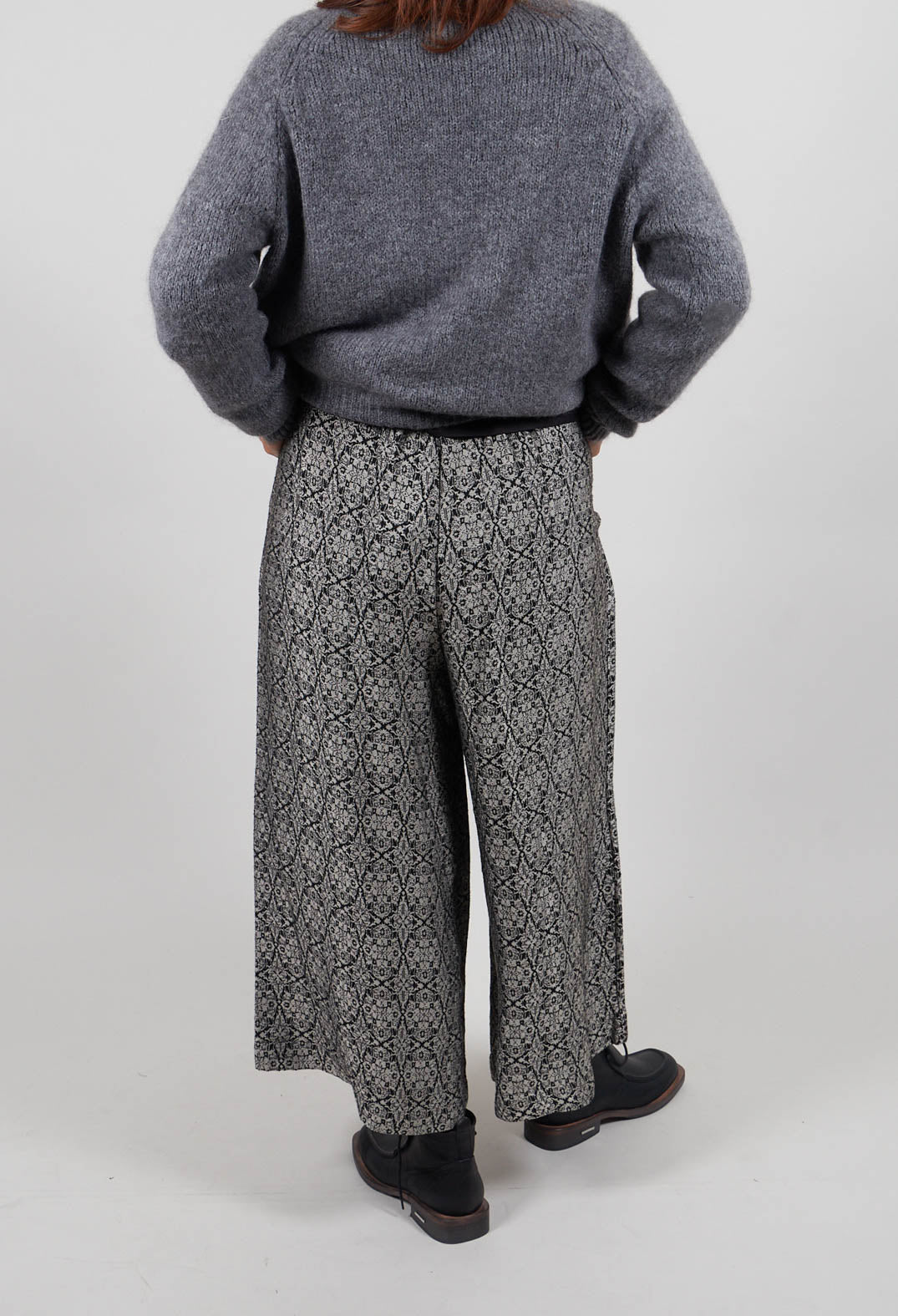 Kaleido Elastic Palazzo Pant