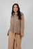 Top with Tartan Wool in Beige