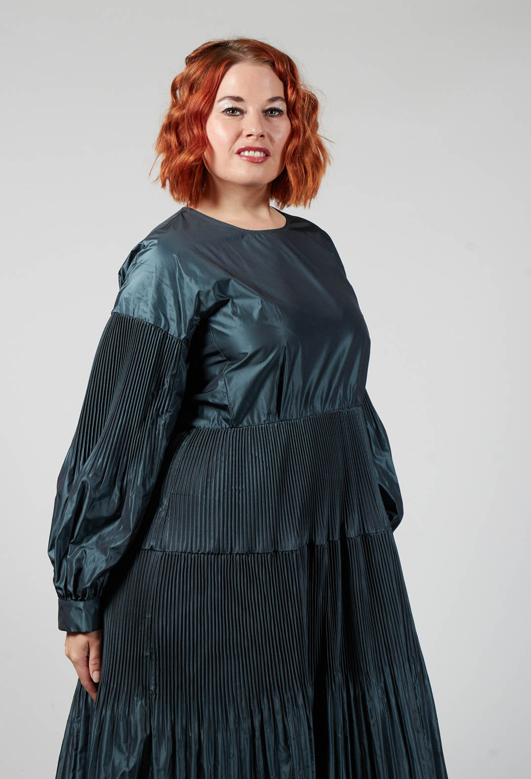 Taffeta Dress in Grey - Main Image