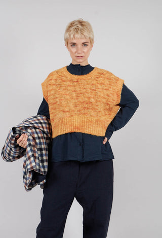 Knitted Vest in Orange