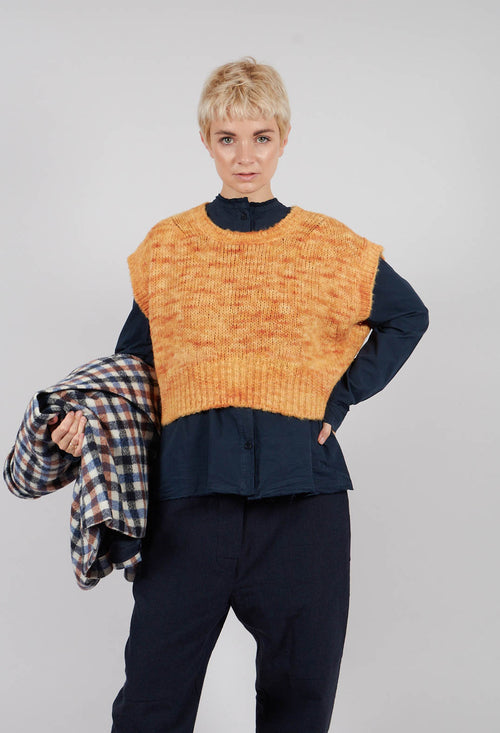 Knitted Vest in Orange