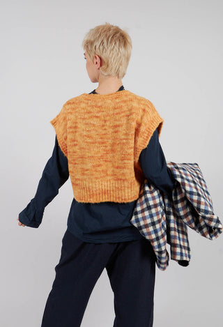 Knitted Vest in Orange