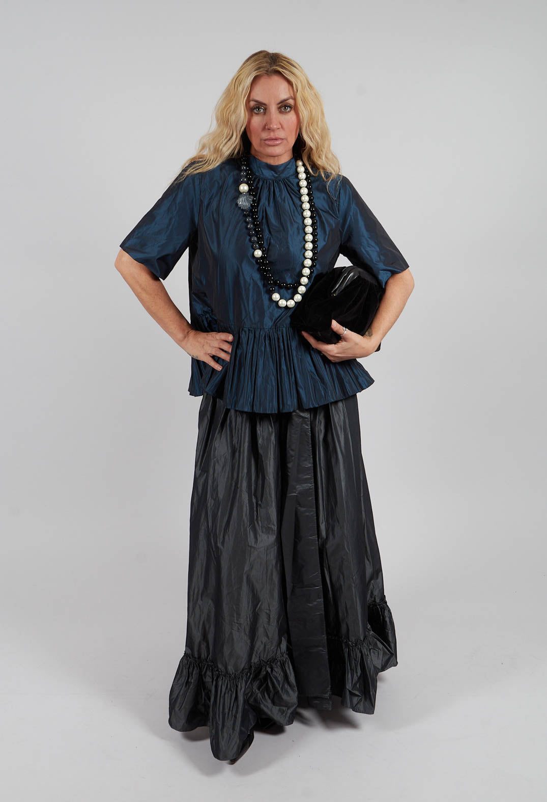 Flared Shape Top in Navy