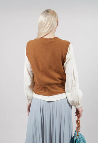 Knitted Vest with Elephant Detail