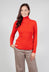 Turtleneck Jumper with Ribbed Effect in Orange