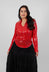 Blouse with Sequin Detail in Red