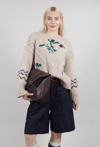 Chunky Loose Fit Knitted Patterned Jumper
