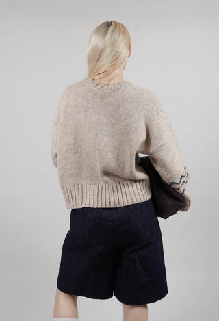 Chunky Loose Fit Knitted Patterned Jumper