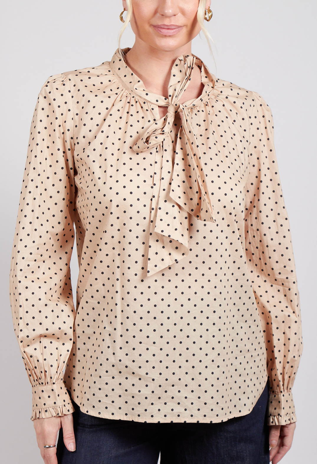 Shirt with Bow in Dot