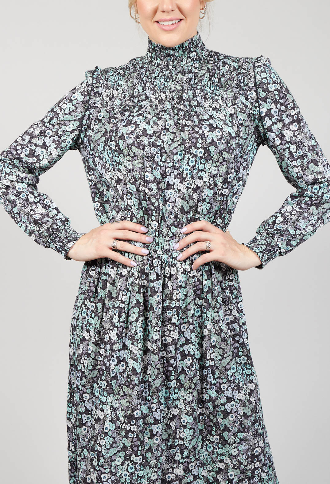 Kristen Dress with Smocking Details in Whimsical