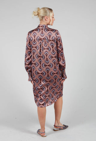 Millia Dress with Smocking Details in Elipse Peachy