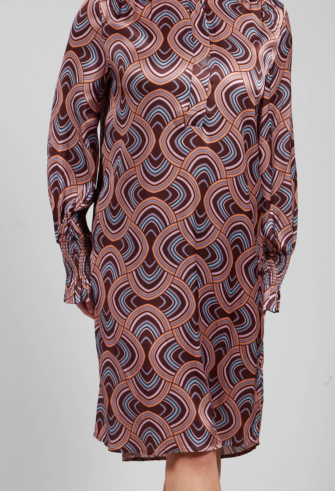 Millia Dress with Smocking Details in Elipse Peachy