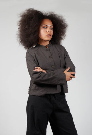 Cropped Long Sleeved Jacket in Faggio
