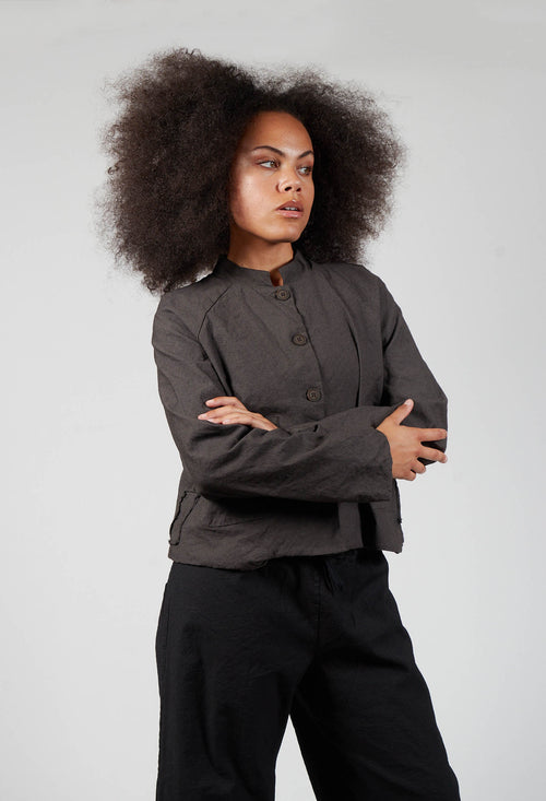 Cropped Long Sleeved Jacket in Faggio