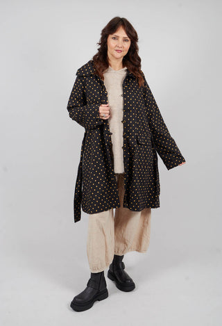 Alane Coat in Large Spot Bronze