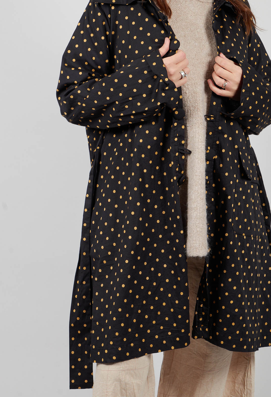 Alane Coat in Large Spot Bronze