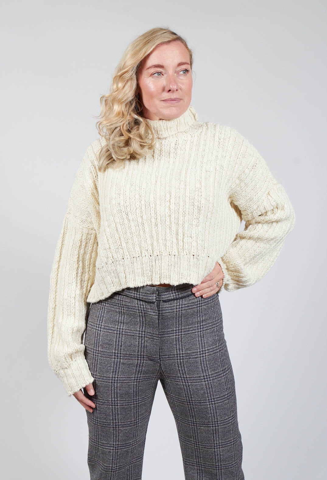 Cactus Tricot Chunky Knit in Latte