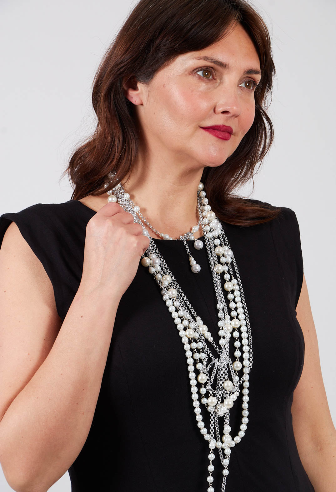 Longline Necklace with Multiple Chains