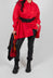Slim Leg Wet Look Trousers in Black