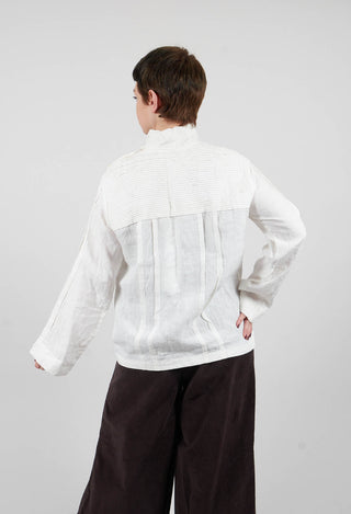 Cary Pleated Top in Cream