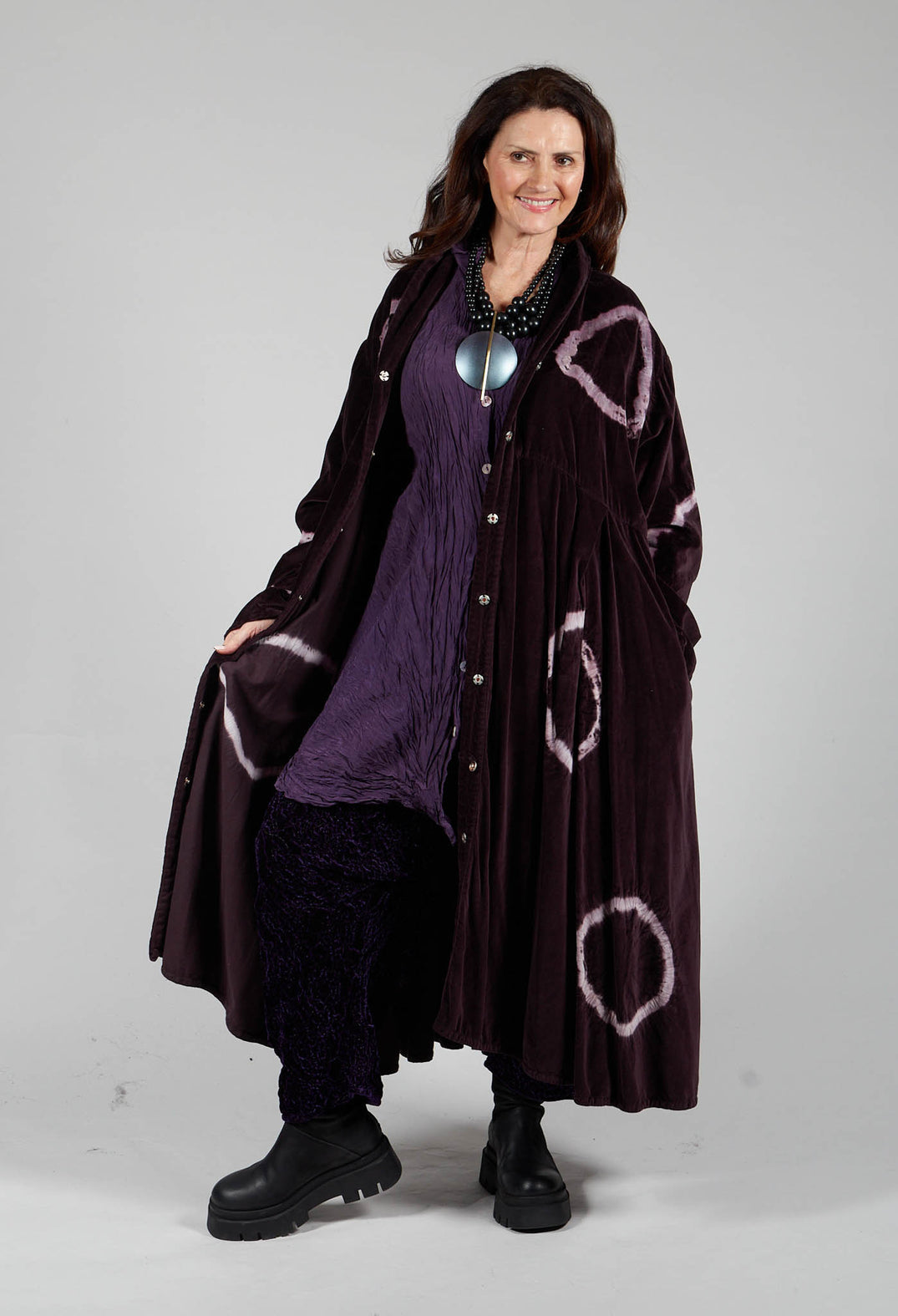 Zuglick Coat in Borke Purple