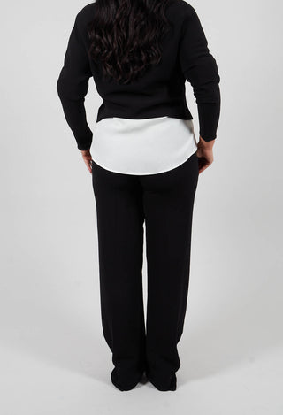 Crepe York Pants in Black