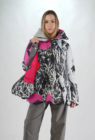 PRE-ORDER - Tulip Hem Padded Jacket in Multicolour - 3211104