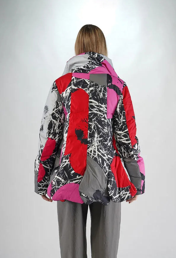PRE-ORDER - Tulip Hem Padded Jacket in Multicolour - 3211104