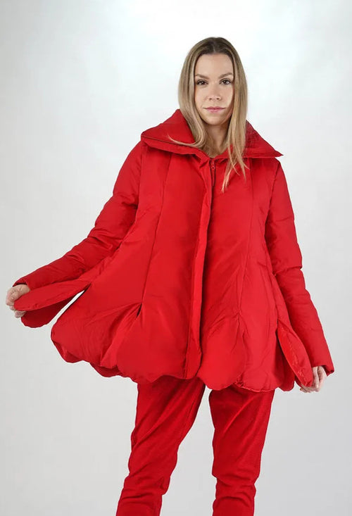 PRE-ORDER - Tulip Hem Padded Jacket in Rose - 3211124