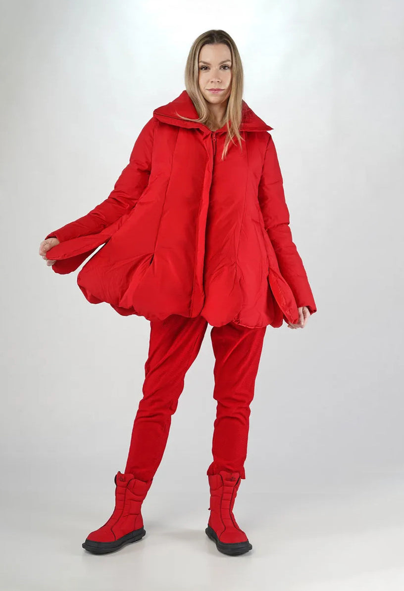 PRE-ORDER - Tulip Hem Padded Jacket in Rose - 3211124