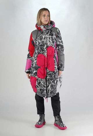 PRE-ORDER - Tulip Hem Padded Coat in Multicolour - 3211203