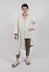 Oversized Hooded Istu Tunic in White Clay