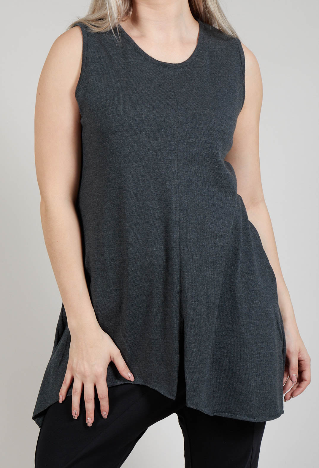 Loose Fit Sleeveless Top in Anthra