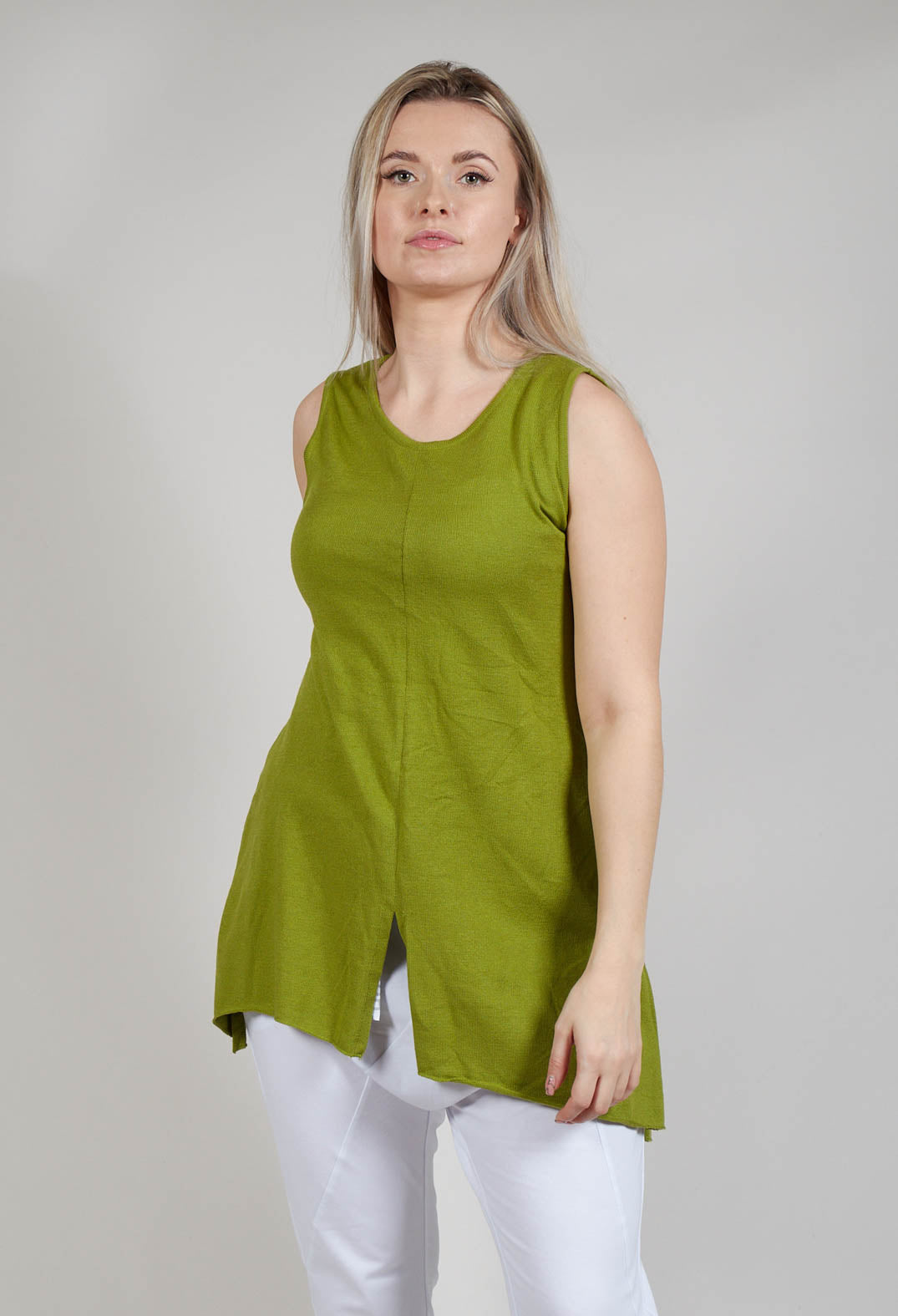 Loose Fit Sleeveless Top in Erba Green