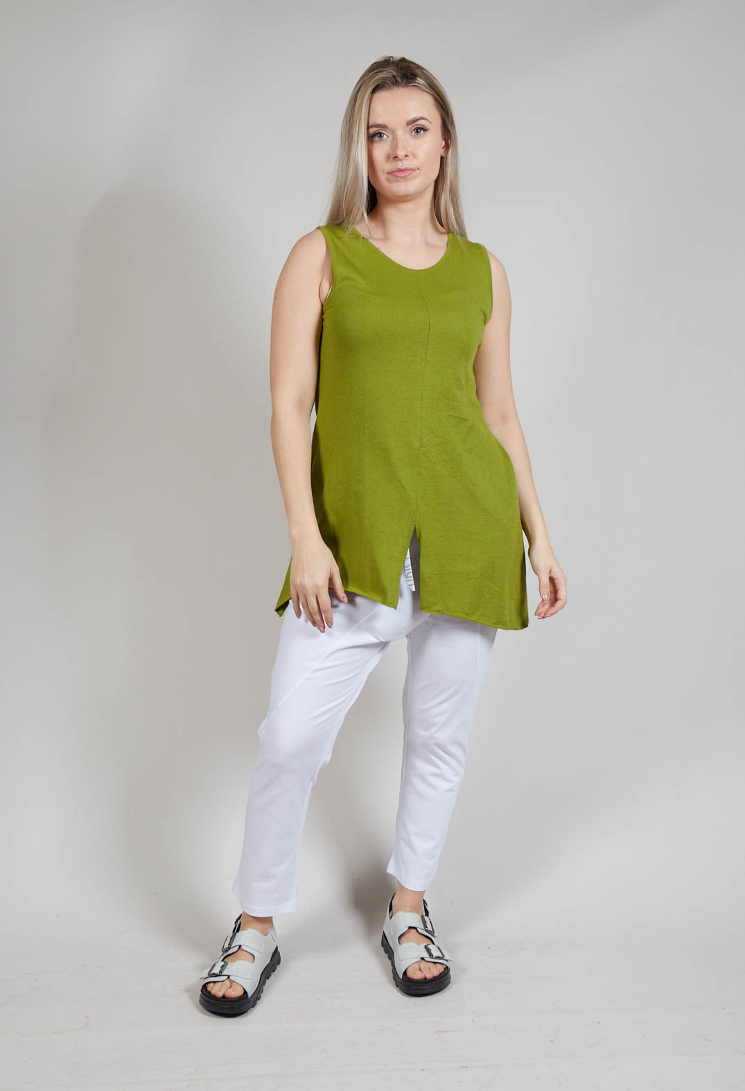 Loose Fit Sleeveless Top in Erba Green