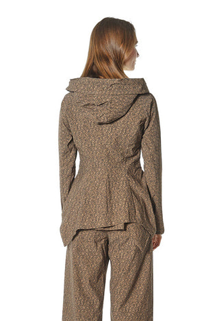 PRE-ORDER - Tailored Jacket with Hood in Lava Print (Pictured in Bronze Print) - 3221101