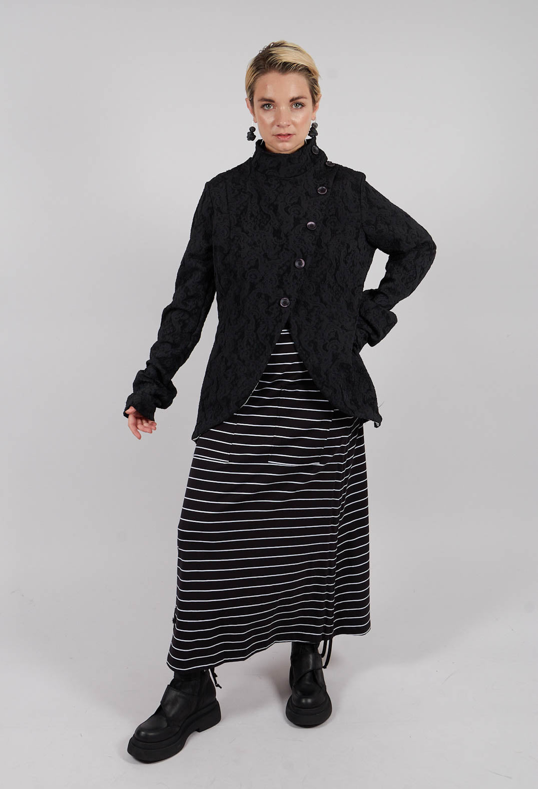 Pen Skirt Three in Pinstripe