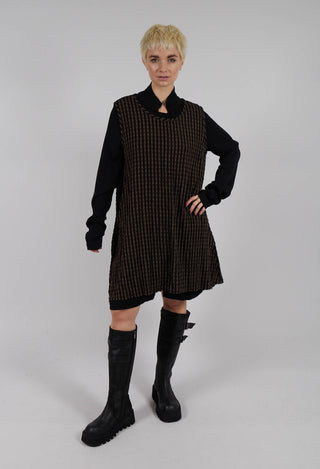 Horri Tunic in Grey and Brown Stripe