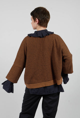 Roll Sleeve Boxy Top in Saffron